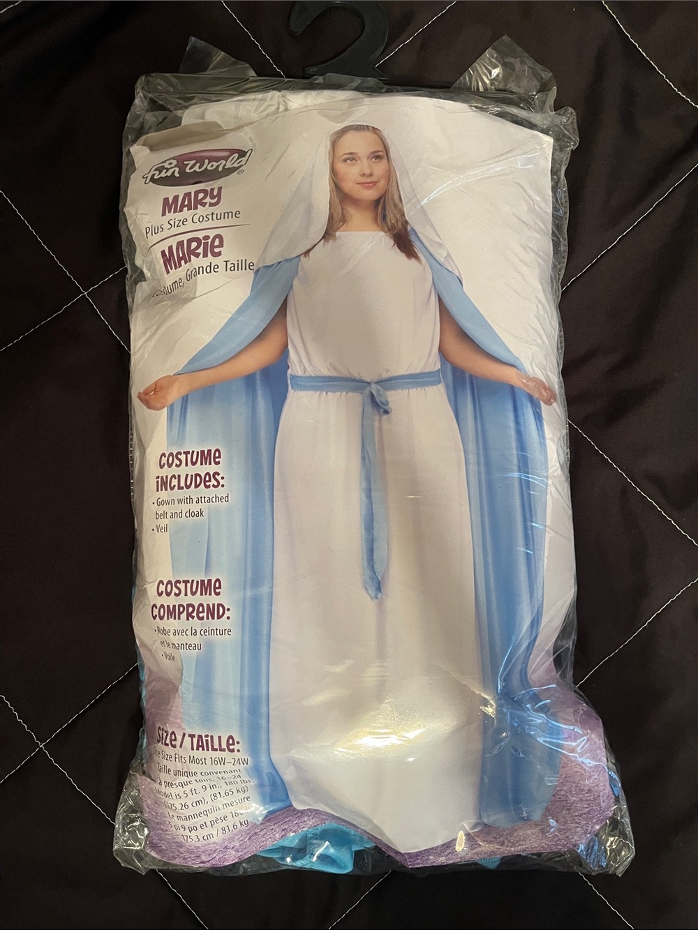 Mary Plus Size Costume by Fun World — White and Light Blue
